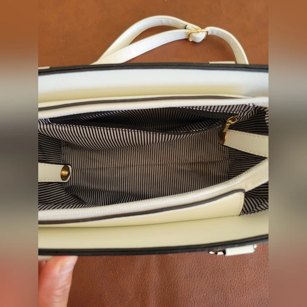 Elegant Tan and Black Women's Handbag